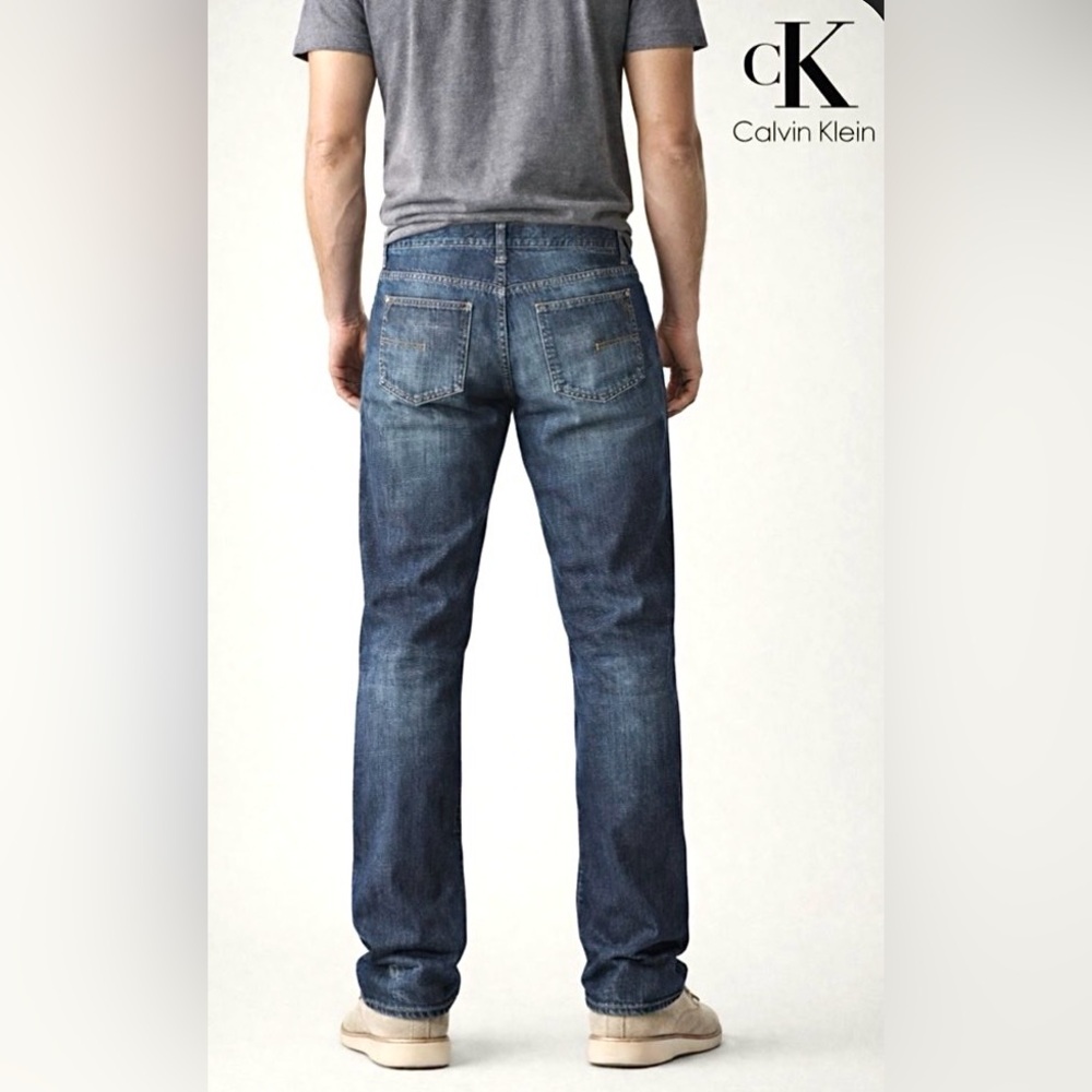 Calvin Klein - Men's Bootcut Denim Blue Jeans